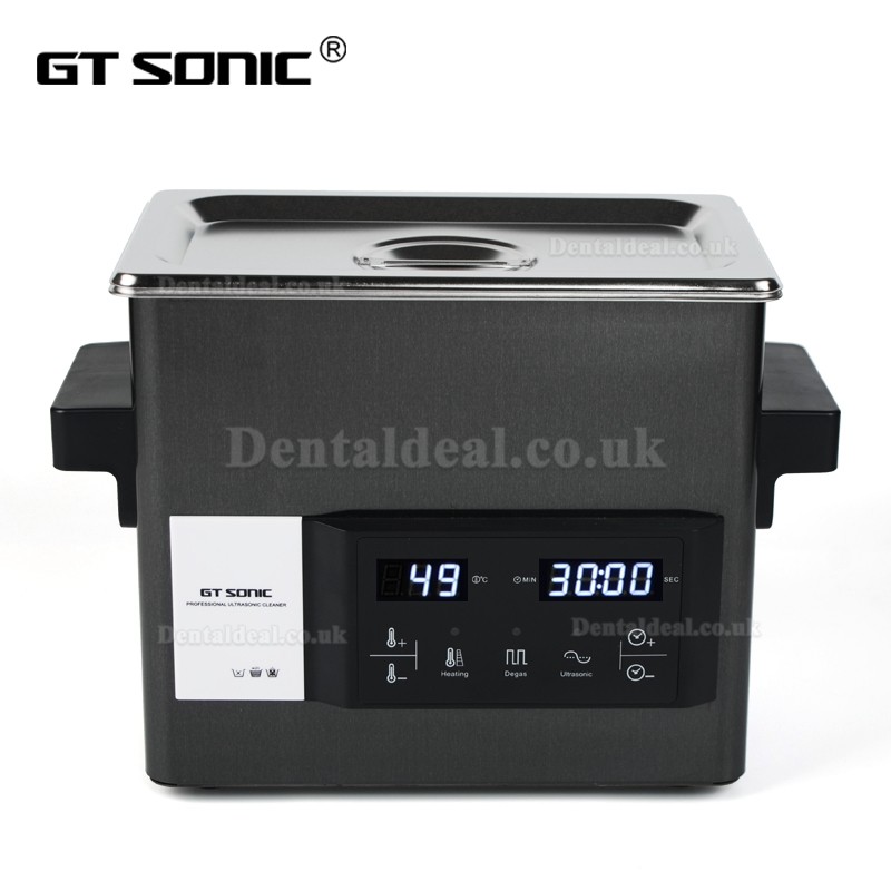 GT SONIC S-Series 2-9L Touch Panel Ultrasonic Cleaner with Heater 50-200W Stainless Steel